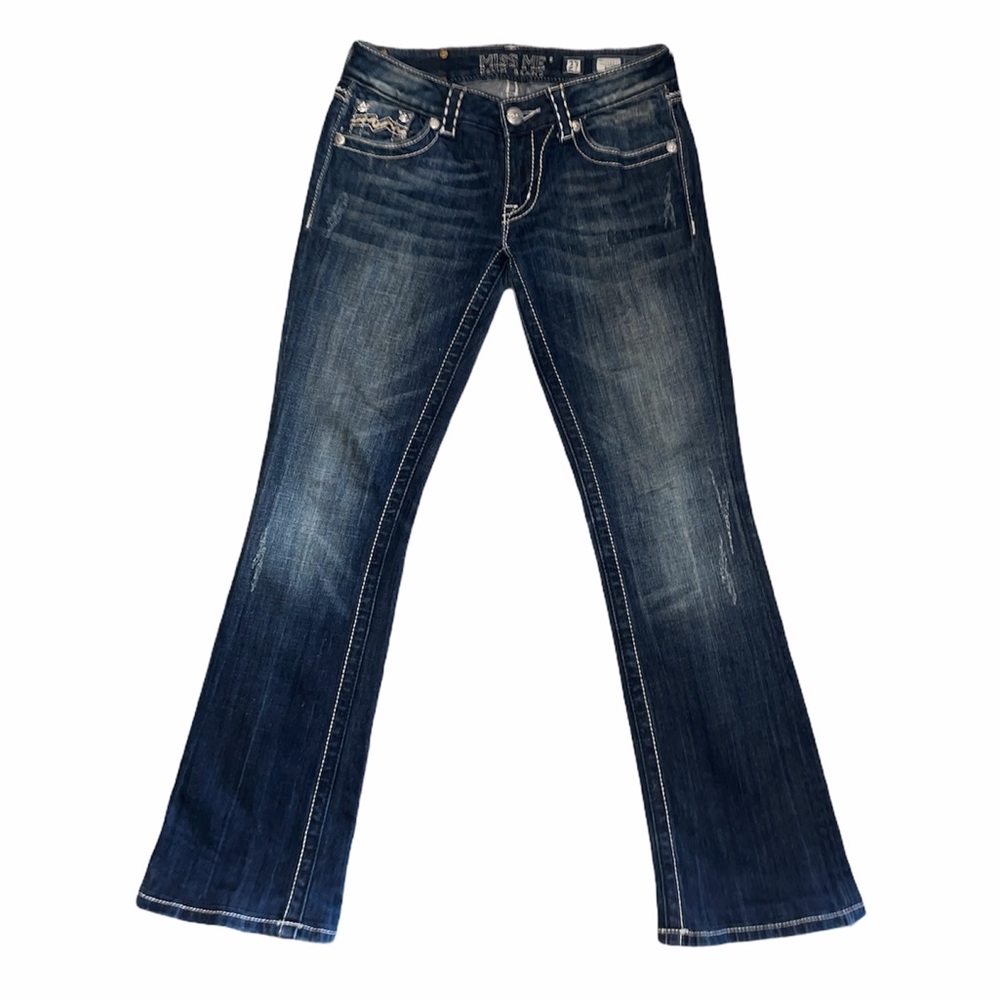 Buckle Miss Me Boot Cut Denim Distressed Jeans